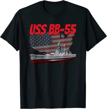USS North Carolina BB-55 Šarvuotis Marškinėliai 100% Medvilnė, O-Kaklo Vasaros trumpomis Rankovėmis Atsitiktinis Vyrai T-shirt Dydis S-3XL