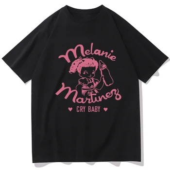 Melanie Martinez Cry Baby Spausdinti Tees Vyrų Moterų Atsitiktinis Medvilnės marškinėliai Didelis Hip-Hop Street Drabužių Harajuku Unisex Tees Viršūnės